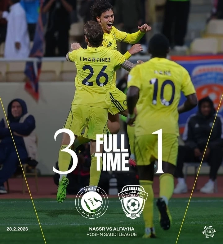 Al Nassr sukses membalikkan keadaan dan menang 3-1 setelah sempat tertinggal di babak pertama.