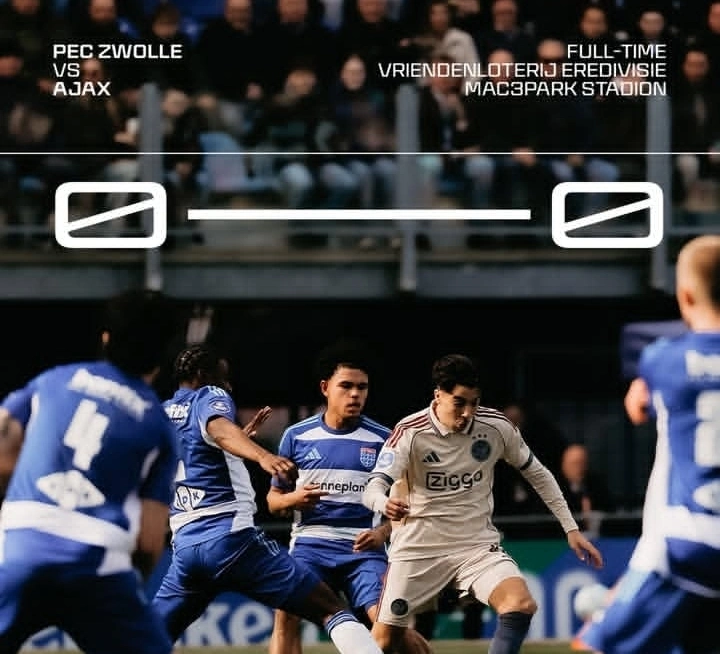 Hasil pertandingan PEC Zwolle vs Ajax Amsterdam dalam lanjutan kompetisi