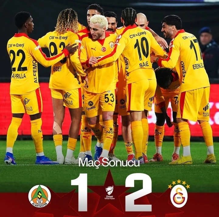 Galatasaray menang 2-1 atas Alanyaspor dalam lanjutan Liga Turki. dok/galatasaray
