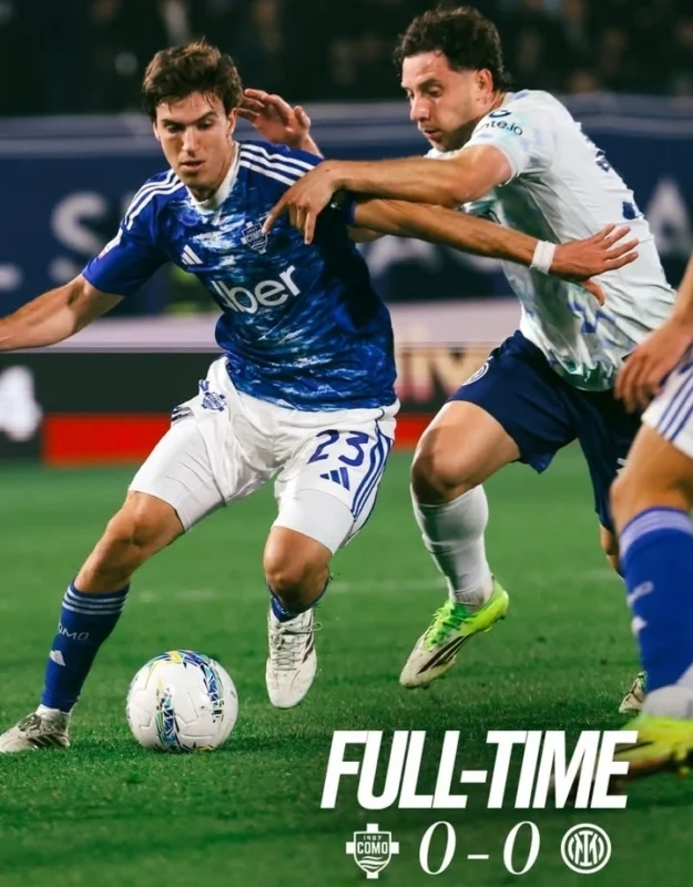 Hasil Coppa Italia, Como bermain imbang 0-0 melawan Inter di semifinal leg pertama. dok/como