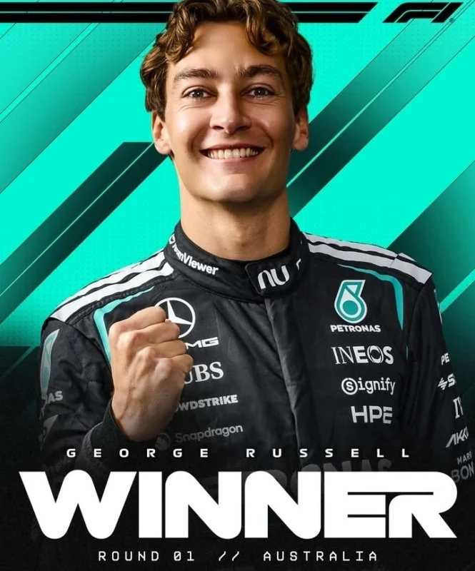Hasil balapan Formula 1 GP Australia 2026 George Russell juara Mercedes. Dok/F1