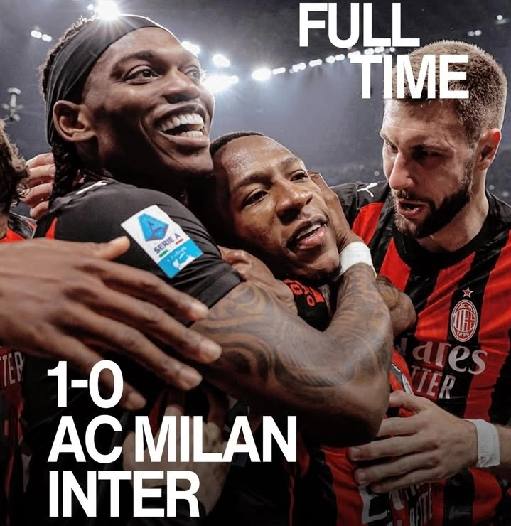 Hasil Derby Milan antara AC Milan vs Inter Milan berakhir 1-0. dok/acmilan