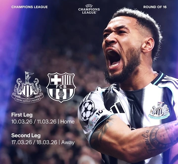 Leg Pertama babak 16 besar liga Champions, Newcastle vs Barcelona. dok/nufc