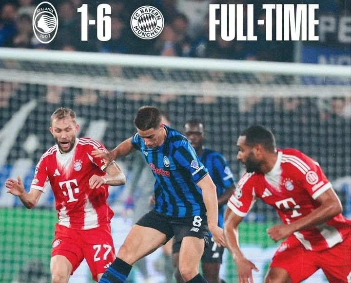 Bayern Munich pesta gol dengan mengalahkan Atalanta 6-1 pada leg pertama play-off Liga Champions. dok/atalanta