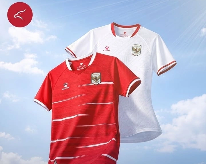 Jersey Timnas Indonesia terbaru musim 2025/2026 hasil kolaborasi dengan Kelme. dok/timnasindonesia
