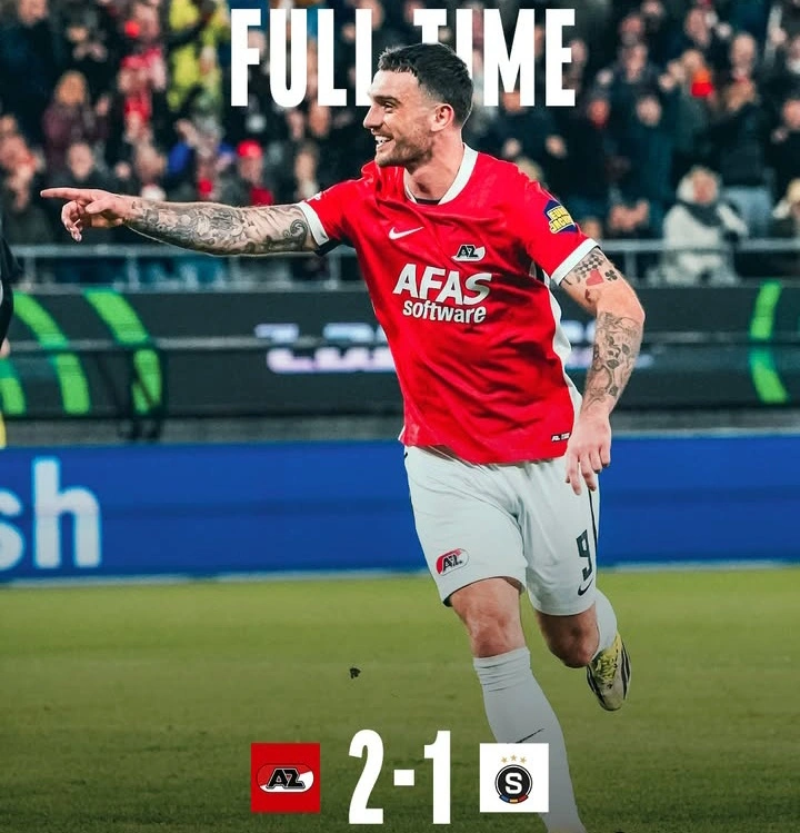 AZ Alkmaar menang 2-1 atas Sparta Praha berkat dua gol Troy Parrott.