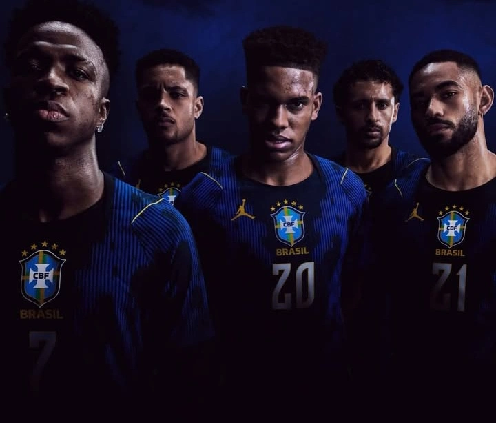 Jersey tandang Timnas Brasil untuk Piala Dunia 2026 hasil kolaborasi Jordan Brand. Dok/brazil