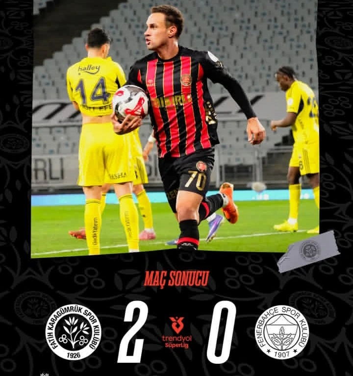 Karagumruk sukses menumbangkan Fenerbahce 2-0 pada pekan ke-26 Liga Turki 2026. Dok/karagumruk