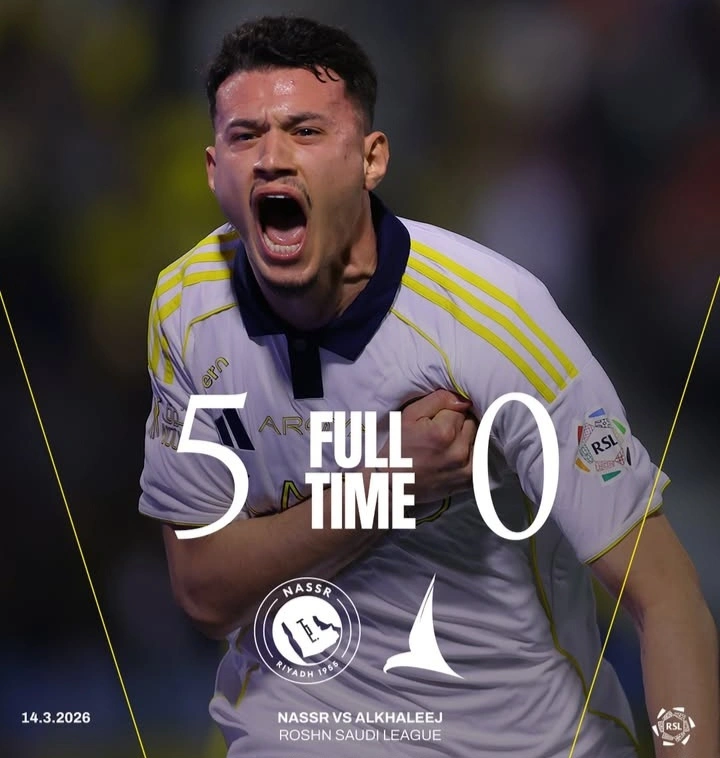 Al-Nassr pesta gol setelah mengalahkan Al Khaleej 5-0 pada lanjutan Liga Pro Saudi.