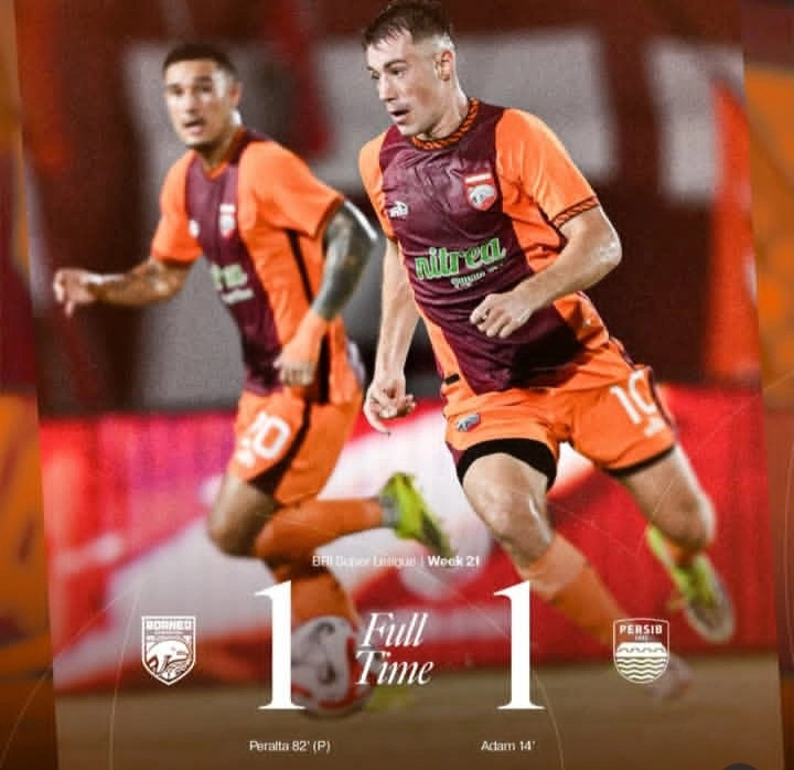 Persib Bandung Ditahan Borneo FC 1-1, Gol Penalti Menit 82 Bikin Persaingan Puncak Memanas