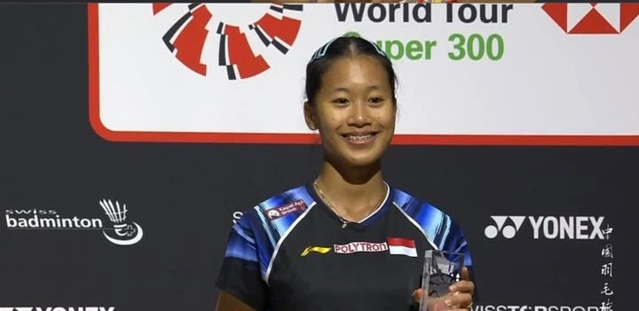 Atlet Badminton Indonesia, Putri Kusuma Wardani harus puas sebagai runner-up Swiss Open 2026 setelah kalah di final dari Supanida Katethong. Dok/pbsi