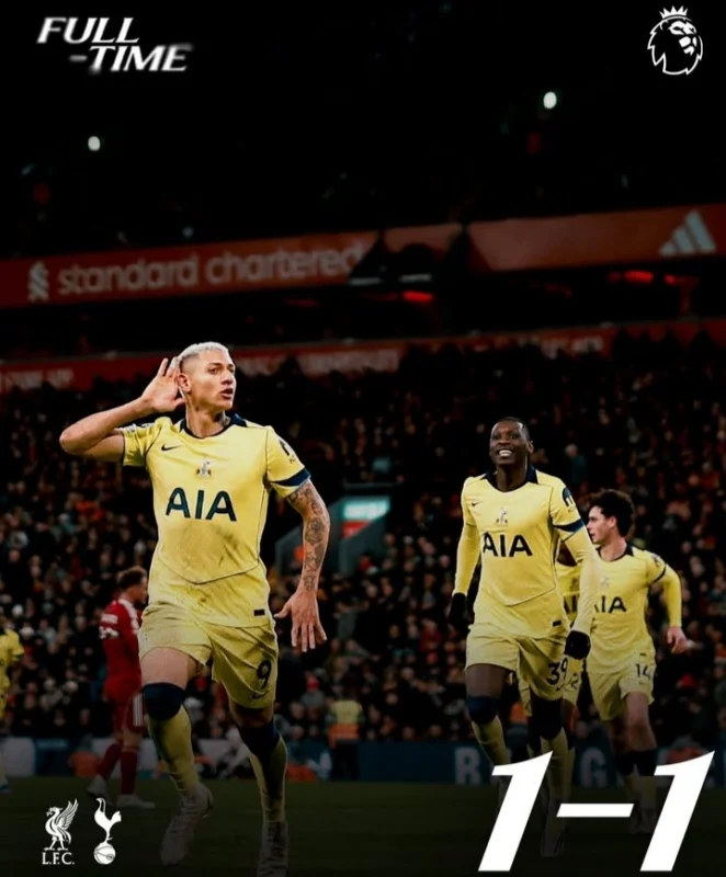 Liverpool ditahan Tottenham Hotspur 1-1 dalam laga premier league di Anfield. dok/tottenham