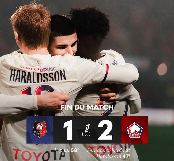 Losc Lille berhasil mengalahkan tuan rumah Rennes 2-1 pada lanjutan ligue 1. dok/losclive