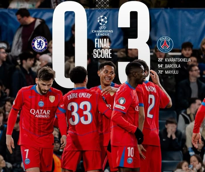 PSG Hancurkan Chelsea 3-0, Lolos Perempat Final Liga Champions dengan Agregat 8-2.