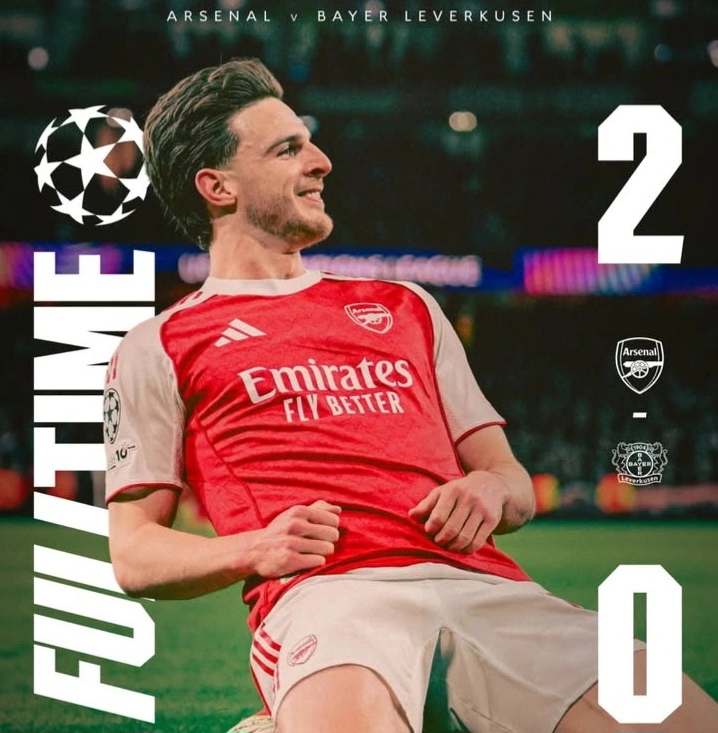 Arsenal vs Leverkusen 2-0: Gol Eze & Declan Rice Bawa The Gunners Unggul di Liga Champions