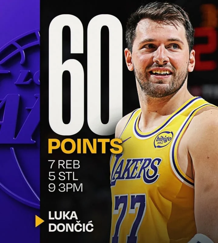 Luka Doncic tampil luar biasa dengan 60 poin untuk Los Angeles Lakers lawan Miami Heat. Dok/nba