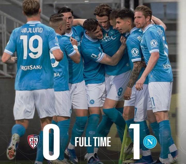Hasil Cagliari vs Napoli berakhir 0-1 pada laga Serie A. Dok/napoli