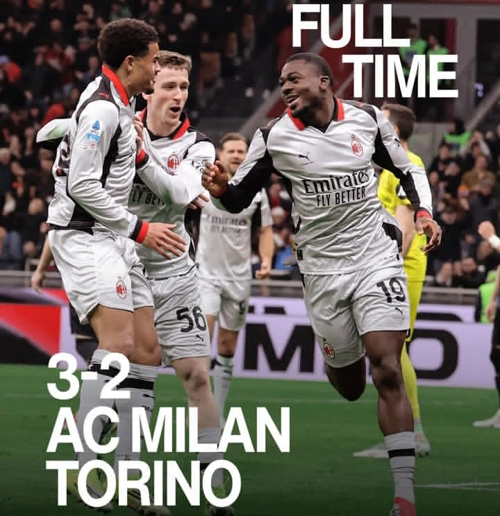 AC Milan meraih kemenangan dramatis 3-2 atas Torino pada pekan ke-30 Serie A 2026. Dok/acmilan