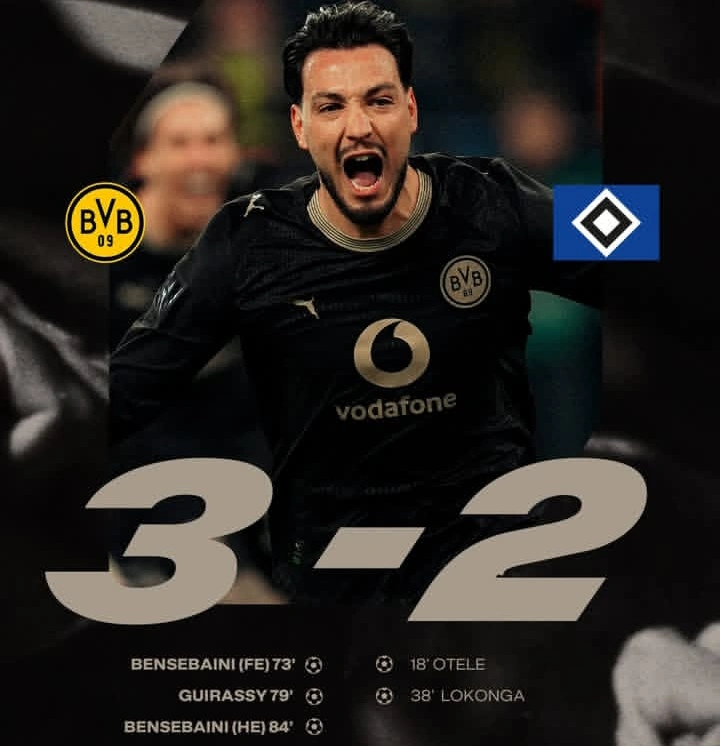 Borussia Dortmund melakukan comeback dramatis untuk mengalahkan Hamburg 3-2 pada lanjutan bundesliga. Dok/Bvb09