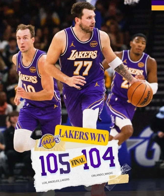 Los Angeles Lakers menang tipis 105-104 atas Orlando Magic di NBA. dok/lakers