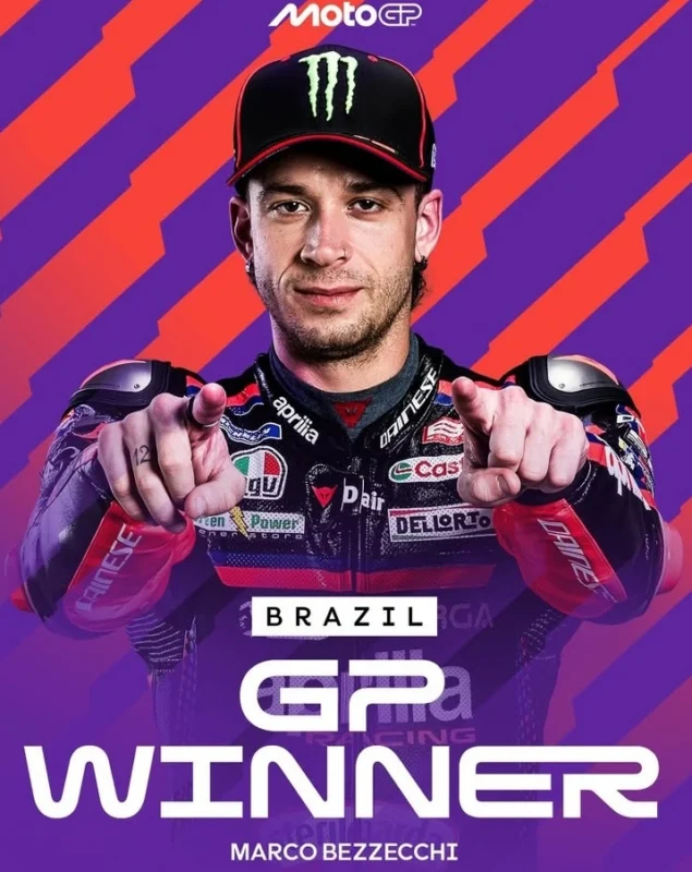 Hasil MotoGP Goiania 2026 menempatkan Marco Bezzecchi sebagai juara. Dok/MotoGP