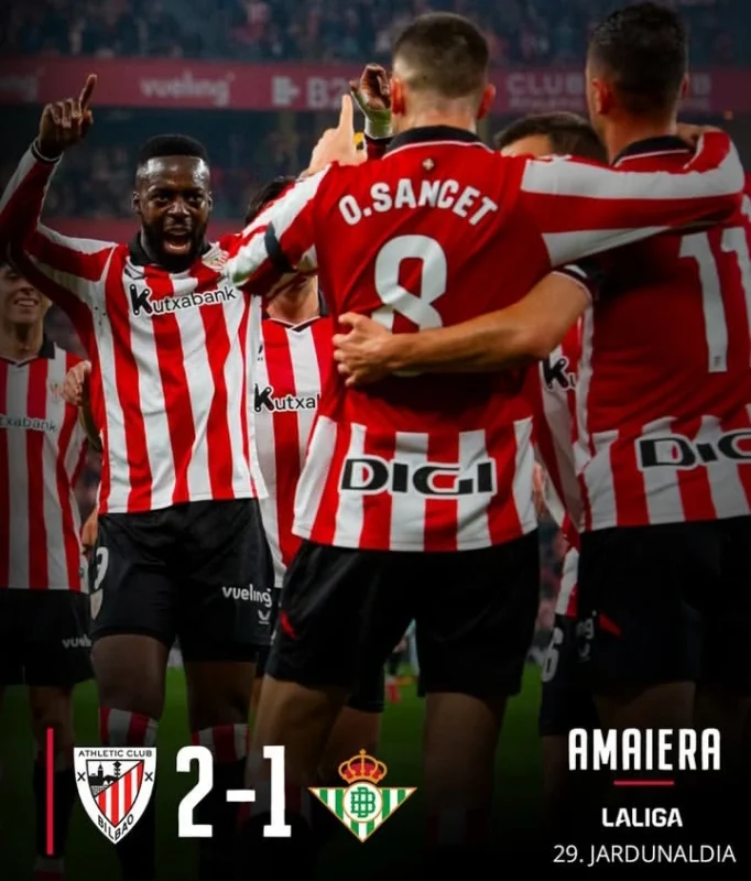 Athletic Club mengalahkan Real Betis 2-1 dalam laga La Liga. Dok/athleticClub