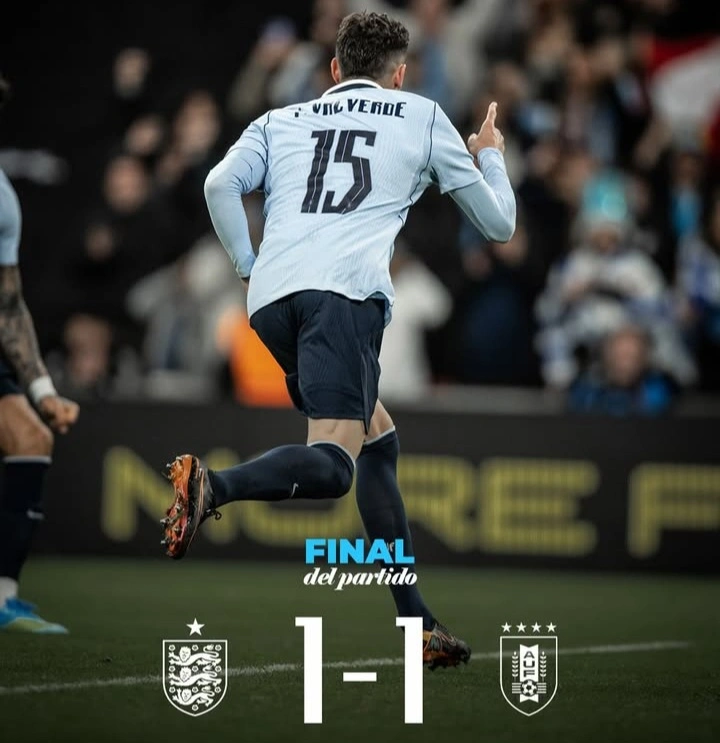 Inggris vs Uruguay berakhir 1-1 dalam FIFA matchday. dok/aufoficial