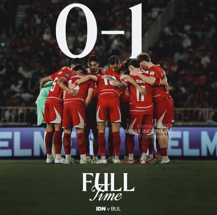Timnas Indonesia harus mengakui keunggulan Bulgaria dengan skor 0-1 lewat gol penalti pada final FIFA series 2026. dok/timnasindonesia