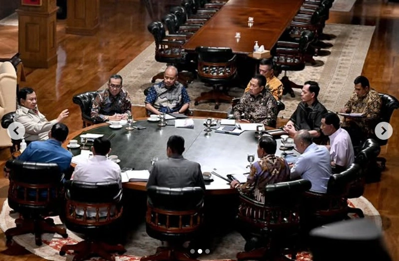 Tangkapan layar akun media sosial sekretariat kabinet