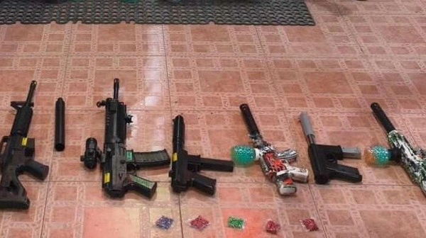 Tembak replika yang digunakan remaja di Makassar disita kepolisian.