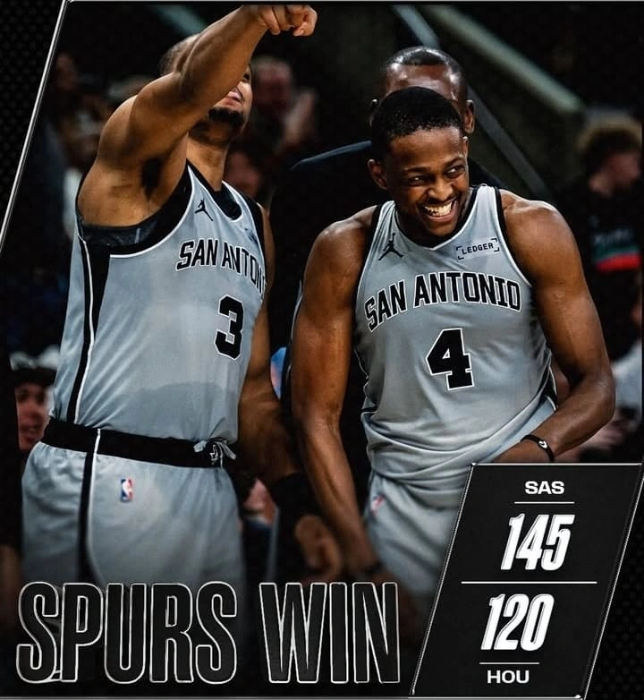 San Antonio Spurs bantai Houston Rockets 145–120 di Frost Bank Center. Victor Wembanyama tampil dominan dengan 29 poin. dok/spurs