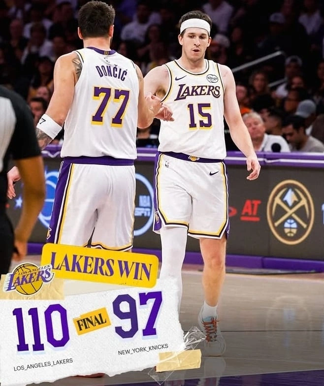 Lakers bungkam Knicks 110–97 di Crypto.com Arena meski tanpa LeBron James.
