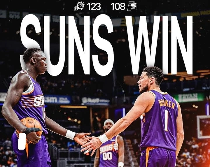 Phoenix Suns sukses mengamankan kemenangan 123-108 atas Indiana Pacers.