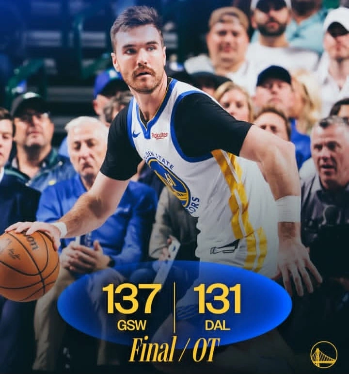 Golden State Warriors mengalahkan Dallas Mavericks dalam laga dramatis overtime di American Airlines Center. dok/warriors