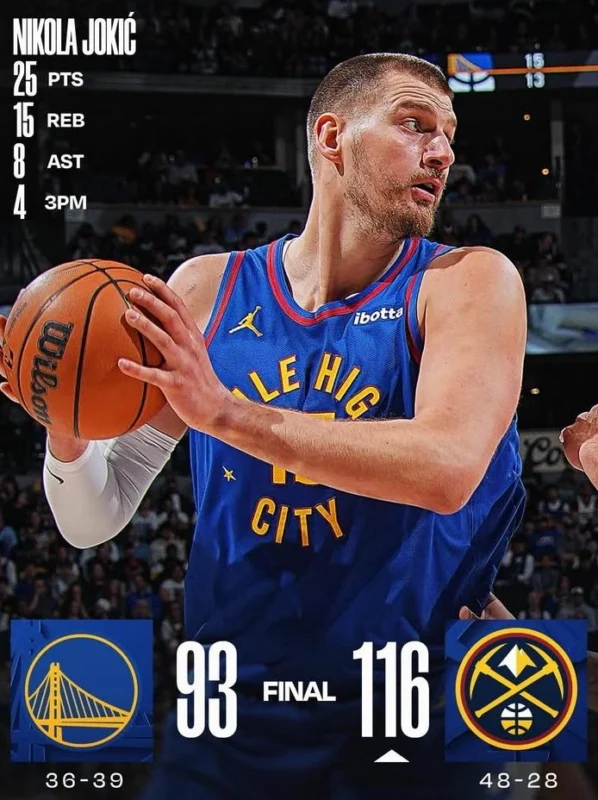Denver Nuggets kalahkan Golden State Warriors 116-93. dok/nba