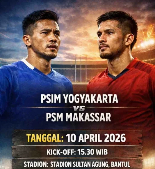 Jadwal PSIM Jogja vs PSM Makassar 10 April 2026 di Stadion Sultan Agung Bantul. dok/ilustrasi