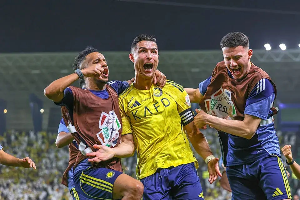 Al-Nassr kalahkan Al-Ahli 2-0 lewat gol Cristiano Ronaldo dan Kingsley Coman. .jpeg