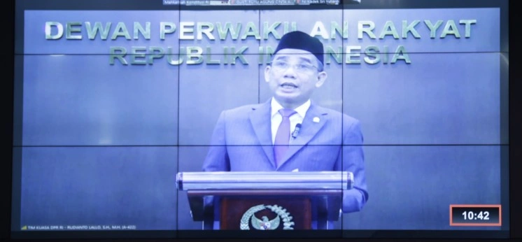 Keterangan DPR saat Sidang Perkara Nomor 282/PUU-XXIII/2025 Pengujian Materiil Undang-Undang Nomor 1 Tahun 2023 tentang Kitab Undang-Undang Hukum Pidana, Senin (13/4/2026).