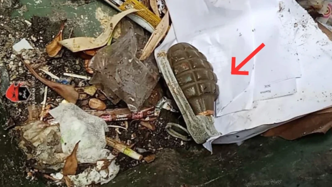 Granat aktif ditemukan di belakang kantor BPN Makassar.