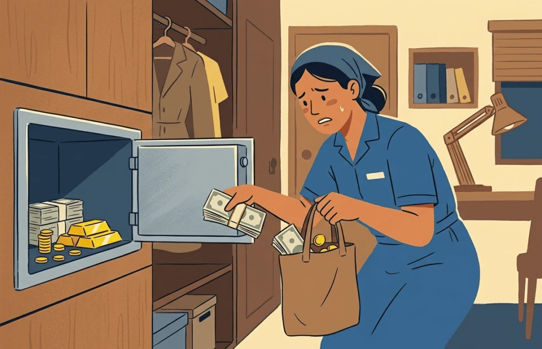 Ilustrasi ART mencuri di brankas majikan