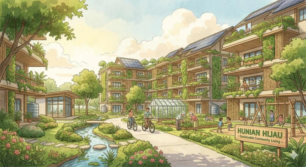 Ilustrasi hunian hijau