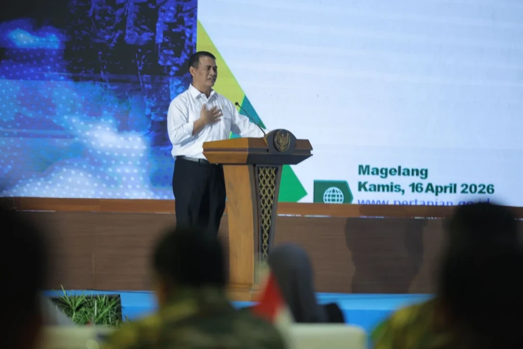 Menteri Pertanian Andi Amran Sulaiman saat menjadi narasumber pada Kursus Pemantapan Pimpinan Daerah bagi Ketua DPRD seluruh Indonesia di Lembaga Ketahanan Nasional (Lemhannas), Magelang, Jawa Tengah, Kamis (16/4/2026).