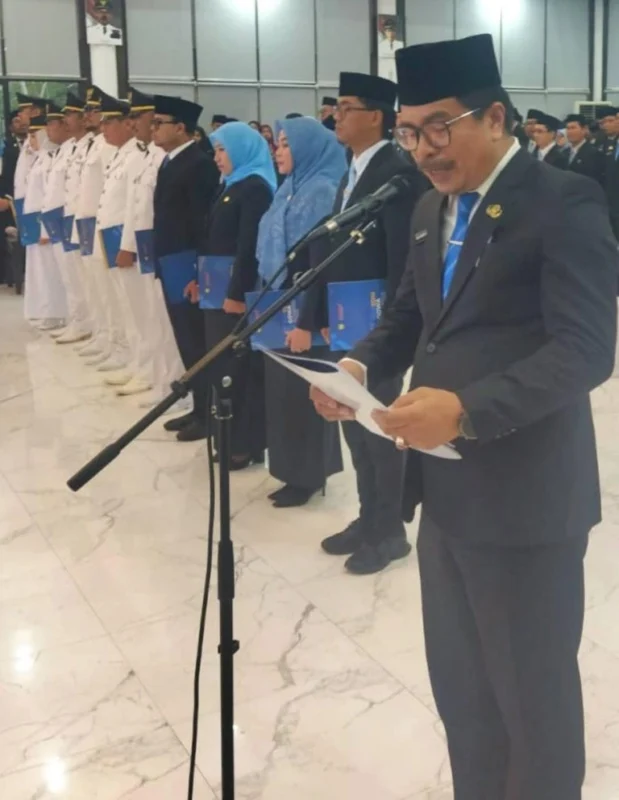 Pelantikan Inspektur pembantu (irban) bidang pencegahan dan investigasi inspektorat daerah Kabupaten Gowa, Drs. Mustamin Raga, M.SI.