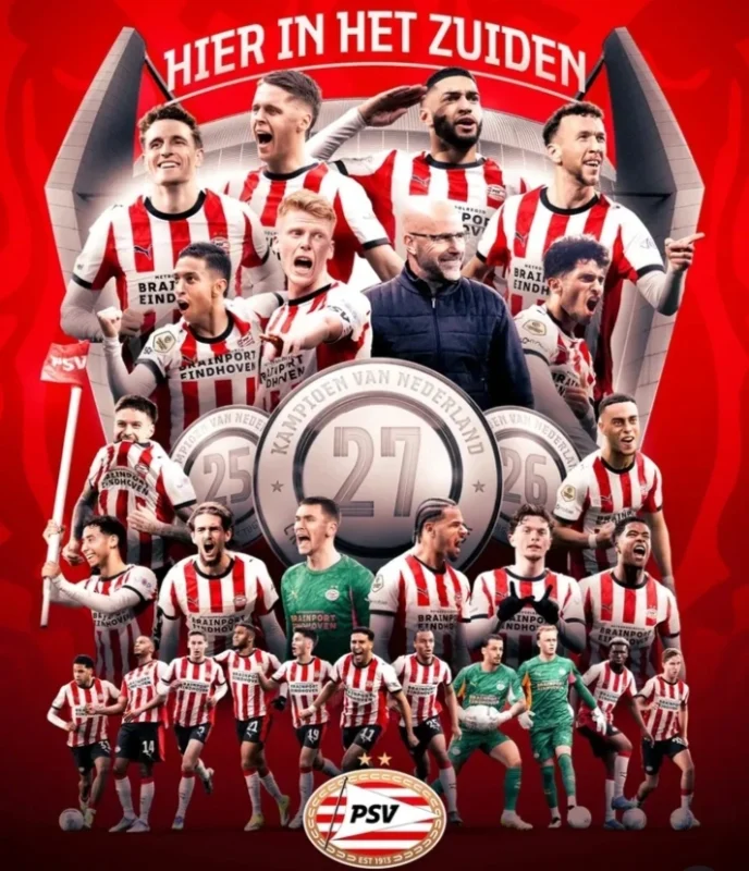 PSV Eindhoven resmi juara Eredivisie 2026. Dok/psveindhoven