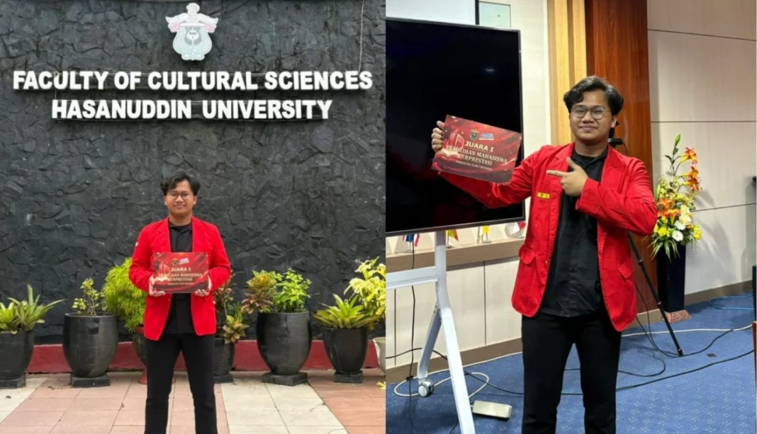 Juara 1 Pilmapres FIB 2026, Akhdan Nur Syauqi, mahasiswa Prodi Sastra Arab angkatan 2024. 