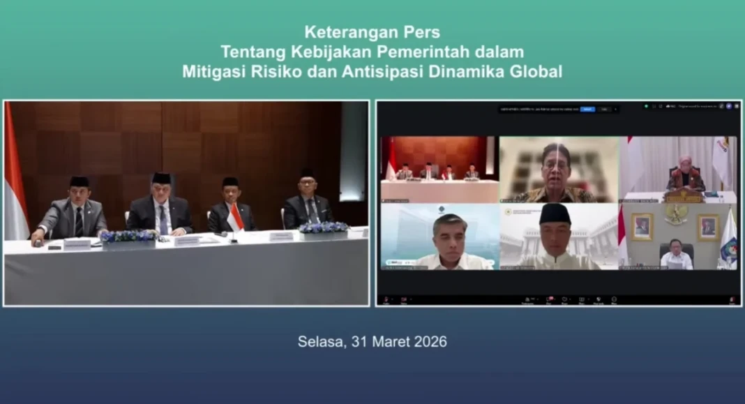 Keterangan pers Pemerintah dalam rangka mitigasi resiko dan antisipasi dinamika global 31 Maret 2026