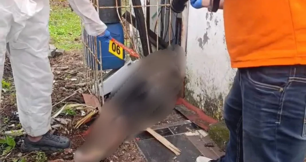 Penemuan mayat area belakang Gedung Teaching Industry, Kampus Universitas Hasanuddin (Unhas), Makassar, pada Selasa pagi (7:4:2026)