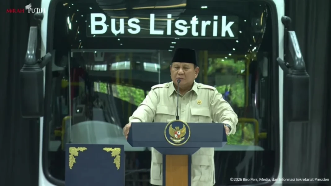 Peresmian Pabrik Perakitan Kendaraan Komersial Berbasis Listrik oleh Presiden Prabowo Subianto