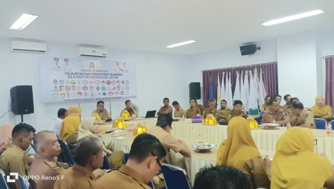 Rakor persiapan Porprov di Kantor Komite Olahraga Nasional Bone