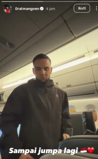 Momen Ragnar dan Verdonk satu pesawat ke Eropa. Dok/oratmangoen